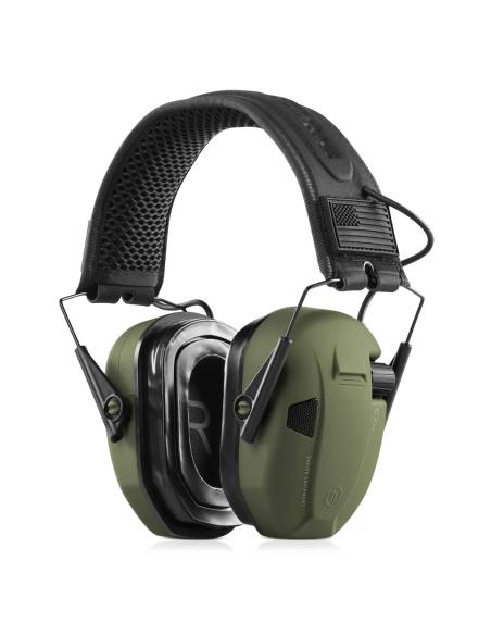 CASQUE APOLLO ANTI-BRUIT ELECTRONIQUE VERT OD