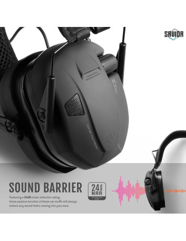 CASQUE APOLLO ANTI-BRUIT ELECTRONIQUE NOIR