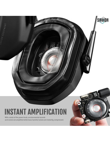 CASQUE APOLLO ANTI-BRUIT ELECTRONIQUE NOIR