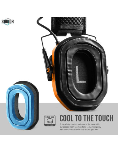 CASQUE APOLLO ANTI-BRUIT ELECTRONIQUE ORANGE