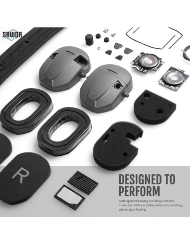 CASQUE APOLLO ANTI-BRUIT ELECTRONIQUE GRIS