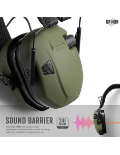 CASQUE APOLLO ANTI-BRUIT ELECTRONIQUE VERT OD 2