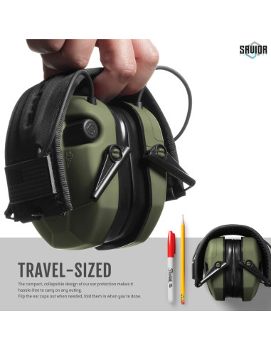 CASQUE APOLLO ANTI-BRUIT ELECTRONIQUE VERT OD