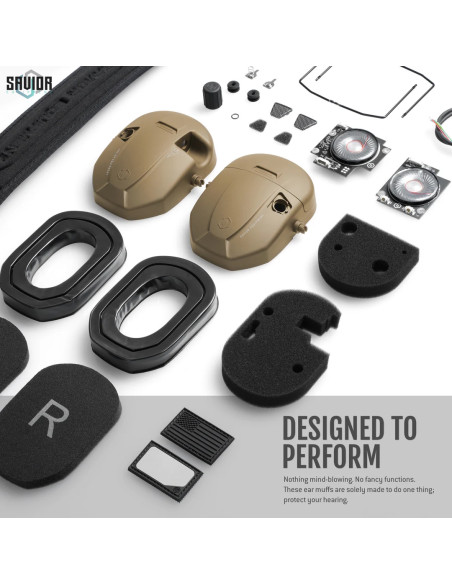 CASQUE APOLLO ANTI-BRUIT ELECTRONIQUE TAN