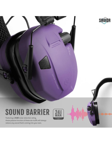 CASQUE APOLLO ANTI-BRUIT ELECTRONIQUE VIOLET