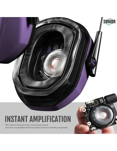 CASQUE APOLLO ANTI-BRUIT ELECTRONIQUE VIOLET