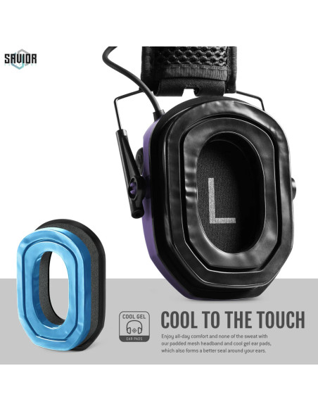 CASQUE APOLLO ANTI-BRUIT ELECTRONIQUE VIOLET