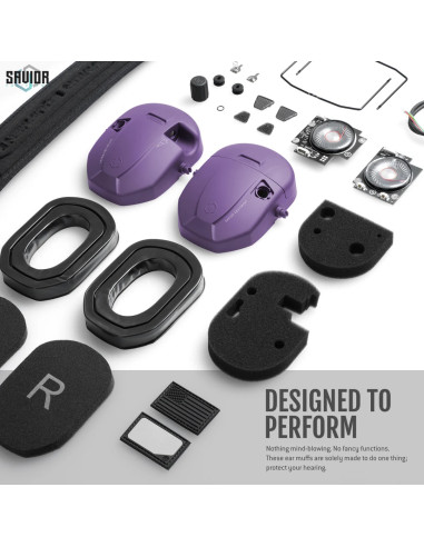 CASQUE APOLLO ANTI-BRUIT ELECTRONIQUE VIOLET