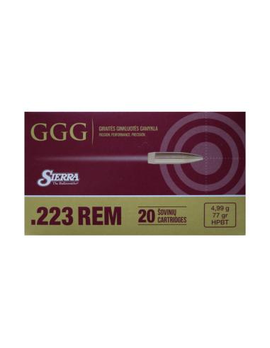 CARTOUCHES GGG .223 77gr HPBT SIERRA MATCHKING x