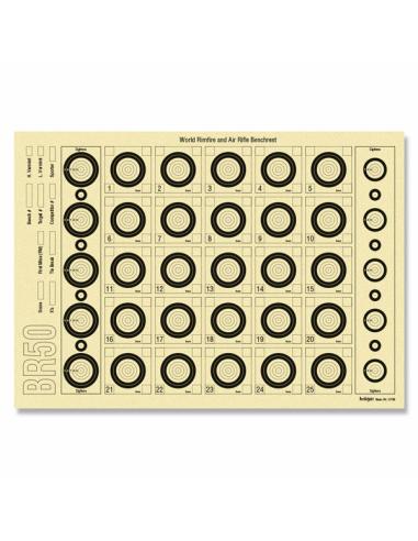 CIBLES BENCHREST BR 50 x100