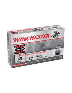 CARTOUCHES WINCHESTER SLUG CAL.12/70 SUPER X RIFLED HP 28gr x5