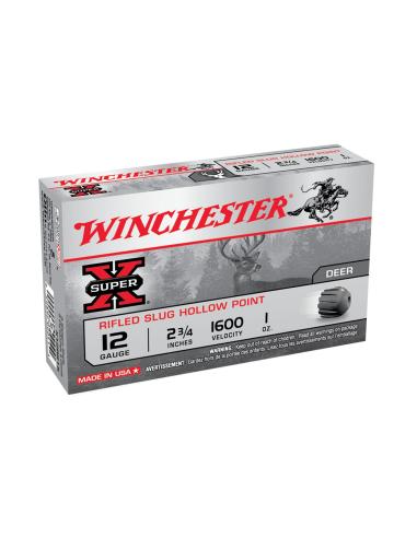 CARTOUCHES WINCHESTER SLUG CAL.12/70 SUPER X RIFLED HP 28gr x5