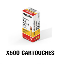 LOT 500 CARTOUCHES AGUILA Cal.22LR HV SP 40gr x50