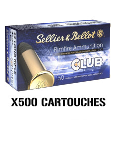 LOT 500 CARTOUCHES SB 22LR CLUB LRN 40gr x50