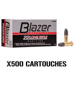 LOT 500 CARTOUCHES BLAZER Cal.22 LR 40gr LRN