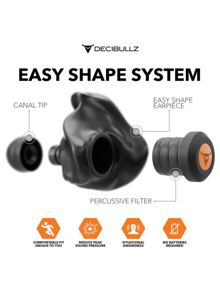 BOUCHONS D'OREILLES "PERCUSSIF" SUR MESURE