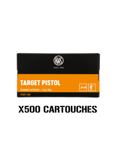 LOT DE 500 CARTOUCHES RWS .22LR TARGET PISTOL