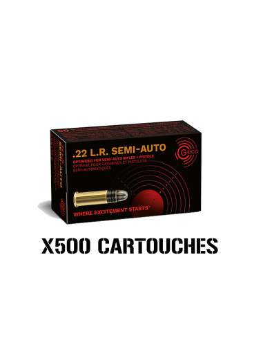 LOT DE 500 CARTOUCHES GECO .22LR SEMI-AUTO