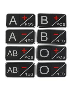 Patch PVC Groupe Sanguin Noir