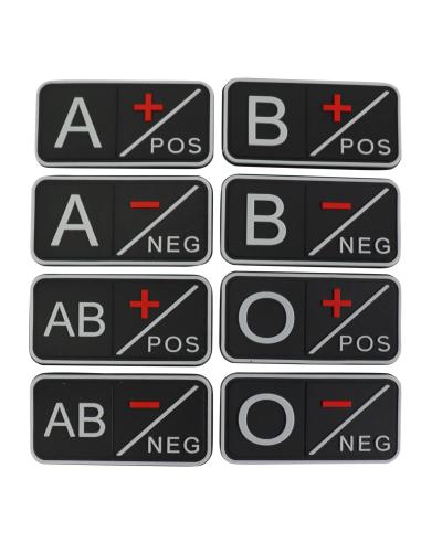 Patch PVC Groupe Sanguin Noir