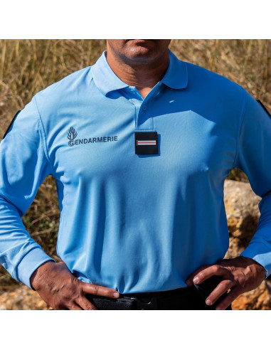 POLO GENDARMERIE MANCHE LONGUE COOLDRY BLEU