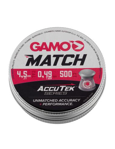 BOITE DE PLOMBS GAMO MATCH ACCUTEK 4.5mm (x500)