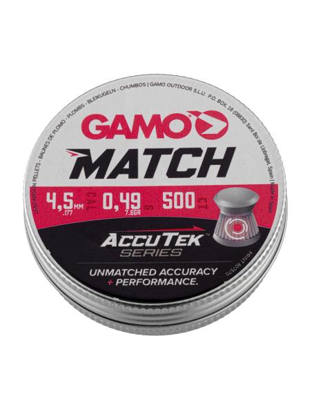 BOITE DE PLOMBS GAMO MATCH ACCUTEK 4.5mm (x500)