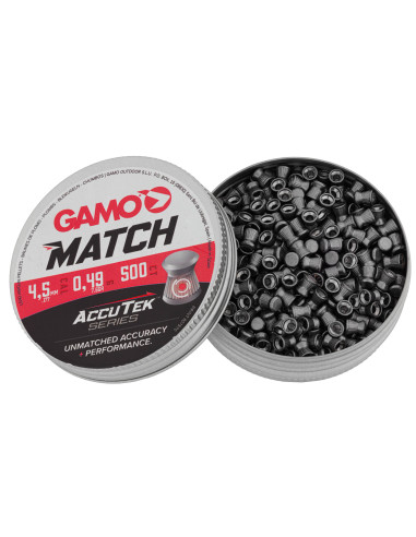BOITE DE PLOMBS GAMO MATCH ACCUTEK 4.5mm (x500)