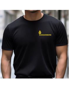 T-SHIRT NOIR IMPRIME GENDARMERIE MOBILE