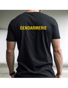 T-SHIRT NOIR IMPRIME GENDARMERIE MOBILE 2