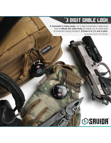 CADENAS A CABLE NOIR (TSA) SAVIOR
