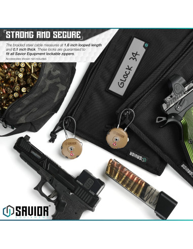 CADENAS A CABLE NOIR (TSA) SAVIOR