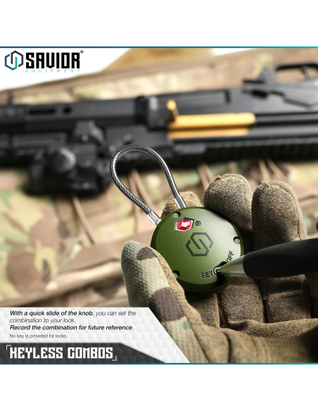 CADENAS A CABLE NOIR (TSA) SAVIOR