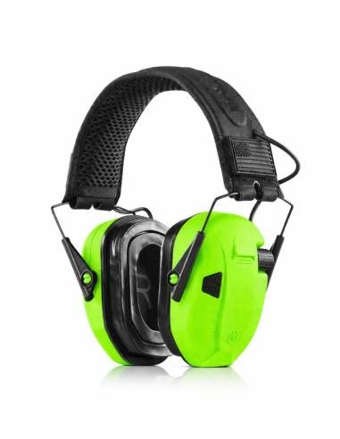 CASQUE APOLLO ANTI-BRUIT ELECTRONIQUE NEON VERT