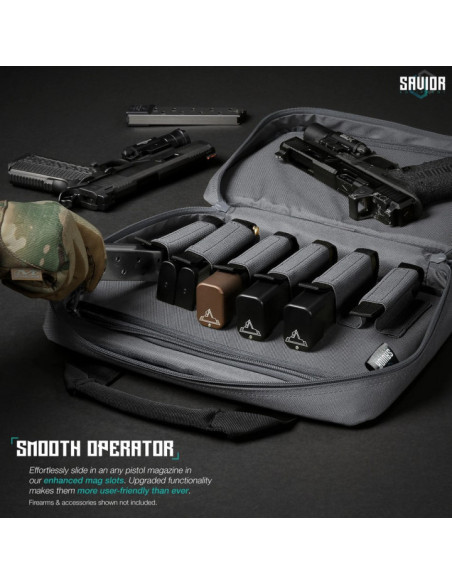 HOUSSE PISTOL CASE GRIS 2 ARMES