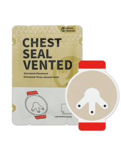 PANSEMENT THORACIQUE CHEST SEAL 3 VOIES + 1 OCCLUSIF