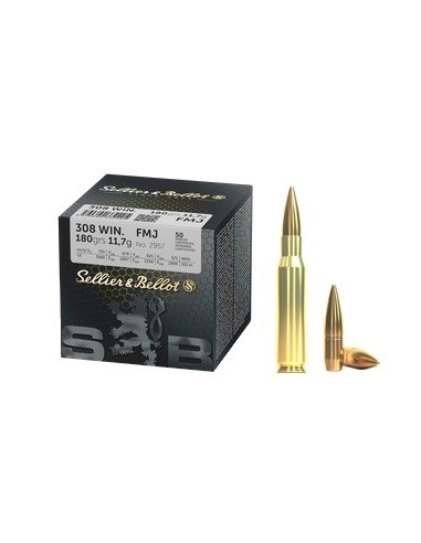 CARTOUCHES SB .308 WIN FMJ 180gr x50