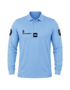 POLO GENDARMERIE MANCHE LONGUE COOLDRY BLEU