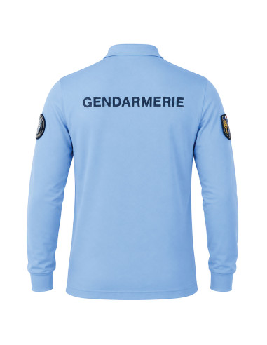 POLO GENDARMERIE MANCHE LONGUE COOLDRY BLEU