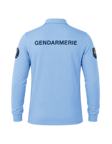 POLO GENDARMERIE MANCHE LONGUE COOLDRY BLEU