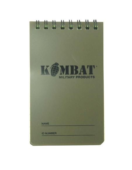 CARNET DE NOTES WATERPROOF VERT