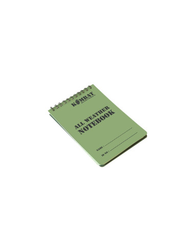 CARNET DE NOTES WATERPROOF VERT