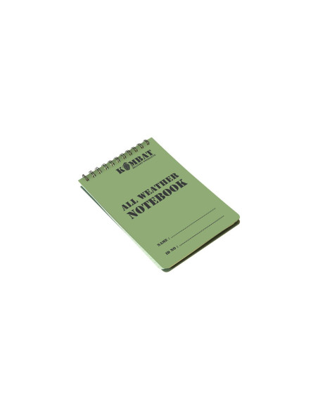 CARNET DE NOTES WATERPROOF VERT