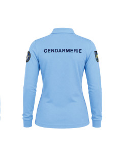 POLO GENDARMERIE BLEU FEMME MANCHES LONGUES COOLDRY 2