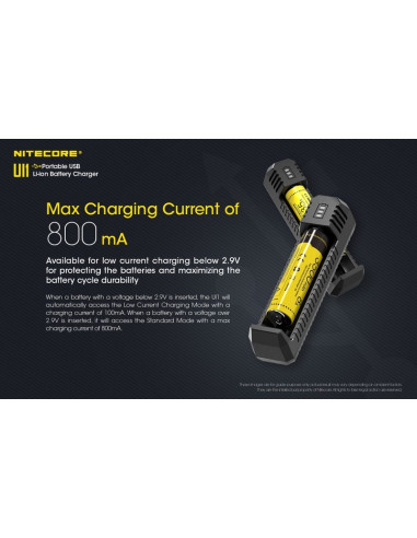 Chargeur Ui1 USB pour batterie Li-ion / IMR