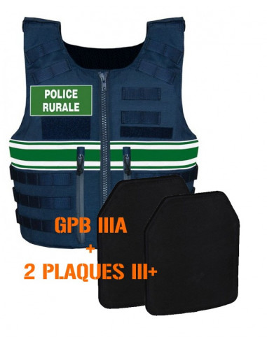 LOT GPB IIIA + 2 plaque ICW III+ - Police Rurale