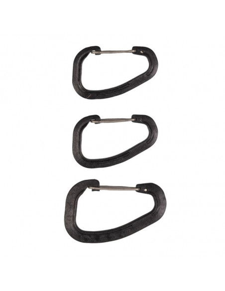 LOT DE 3 MOUSQUETONS WILDO (35 et 50kg de Capacité de charge)