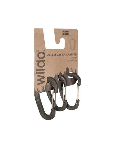 LOT DE 3 MOUSQUETONS WILDO (35 et 50kg de...