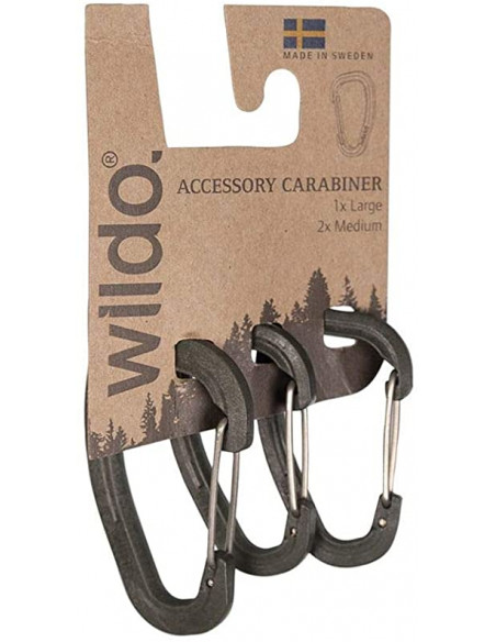 LOT DE 3 MOUSQUETONS WILDO (35 et 50kg de Capacité de charge)