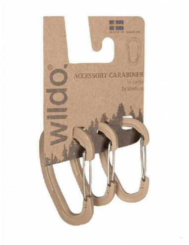 LOT DE 3 MOUSQUETONS WILDO (35 et 50kg de...